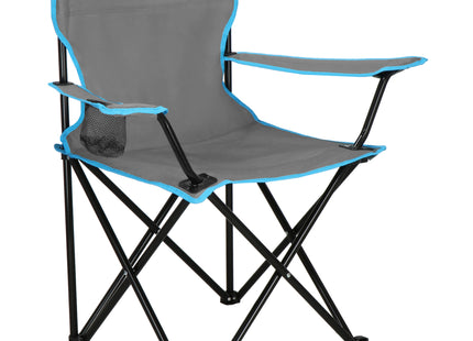Camping Set | Kampeer Set | Campingtafel |  Campingstoel | Kampeerstoel | Op Vouwbaar | Inclusief Draagtas | Vissen | Blauw/Grijs