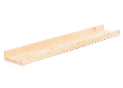 Wandplank - Boekenplank - Ophangbaar - Kruidenplank- Naturel - Grenenhout - 10 Kg - 80 cm - 2 Stuks