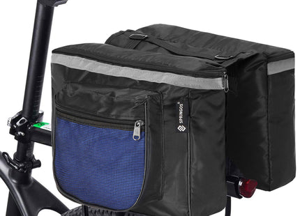 Fietstas - Dubbel - Opbergen - Zwart/Blauw - 15 L
