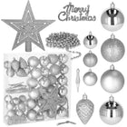 Kerstballen & Piek  | 51 Stuks | Zilver