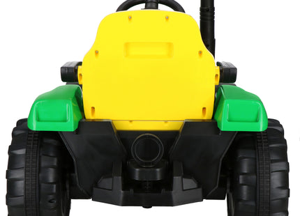 Elektrische Tractor - Elektrische Trekker - 12 V Accu -  Aanhanger - Trailer -  Aangedreven - Afstandsbediening - Kunststof - Metaal - Zwart - Groen