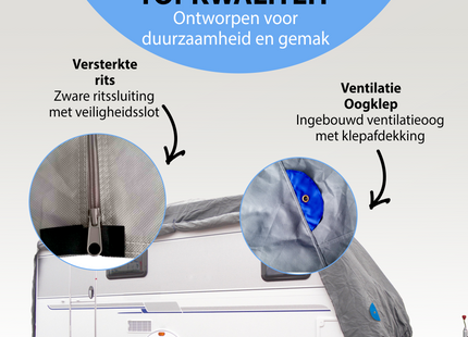 Caravanhoes - Caravan beschermhoezen - Camperhoezen - Waterdicht - UV-bestendig - Maat XL - 6,70 x 2,50 x 2,20 M - (170g/m²)