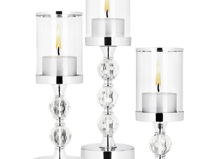 Kandelaars | Zilver | Metaal | Kunststof |  Set Van 3 | 28/35,5/41
