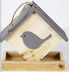 Vogelvoederhuisje - Vogelvoederplek - Vogelvoeding - Staand - Bruin - Grijs - 17 x 17 x19 cm