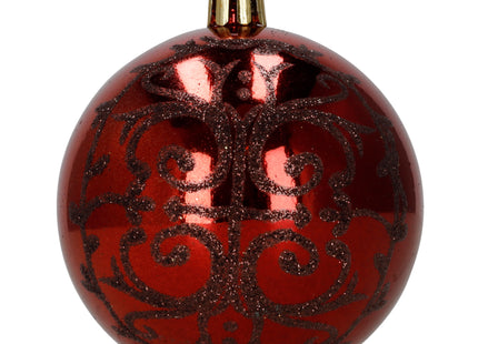 Kerstballen | 12 Stuks | 6 cm | Rood