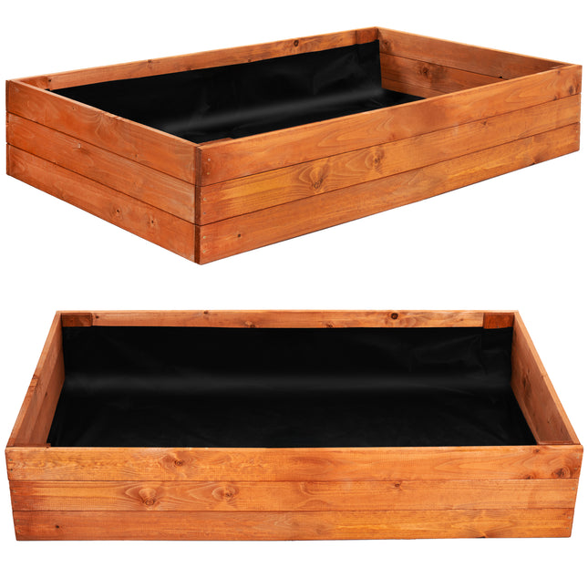Kweekbak - Plantenbak - Moestuin - Planten - Hout - Naturel - 140 x 84 x 26,5 Cm