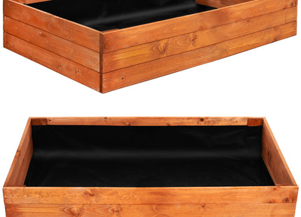 Kweekbak - Plantenbak - Moestuin - Planten - Hout - Naturel - 140 x 84 x 26,5 Cm