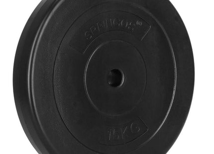 Halterschijf | 1 x 15 kg | Kunststof | Zwart