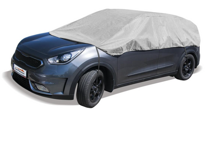 CarPassion Classic Autohoes - Halfcover - Beschermhoes - Waterdicht & Vorstbestendig - Grijs - 295 x 130 x 68 cm
