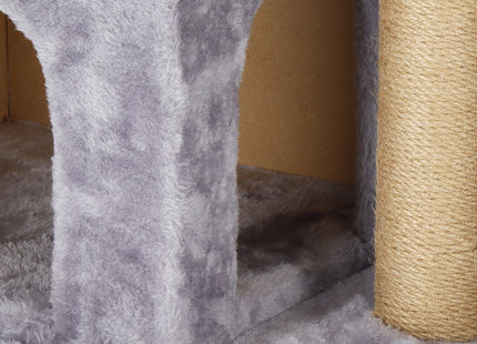 Krabpaal - 7 Etages - Voor Katten - Toren - Meubelbescherming - 45 x 45 x 129 cm - Grijs