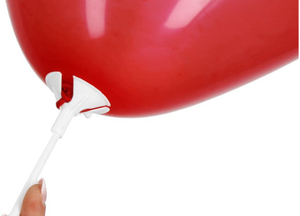 Ballonstokjes | 10 Stuks | Wit