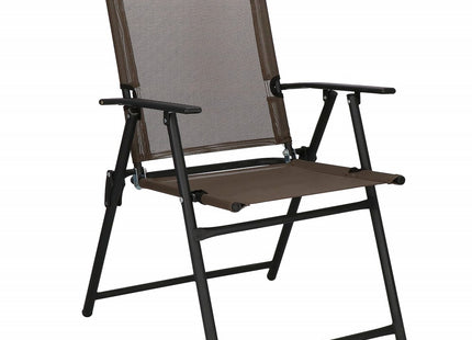 Tuinstoel | Tuinstoelen | Inklapbaar | Aluminium & Textileen | Bruin/Zwart