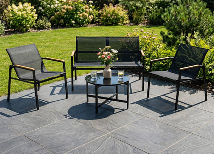 Tuinset | Tuinset 4 Persoons | Tuinsets | Tuintafel & Tuinstoelen & Tuinbank  | 4 Personen | Zwart