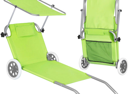 Ligstoel | Ligbed | Verstelbaar | Ergonomische Vorm | Groen