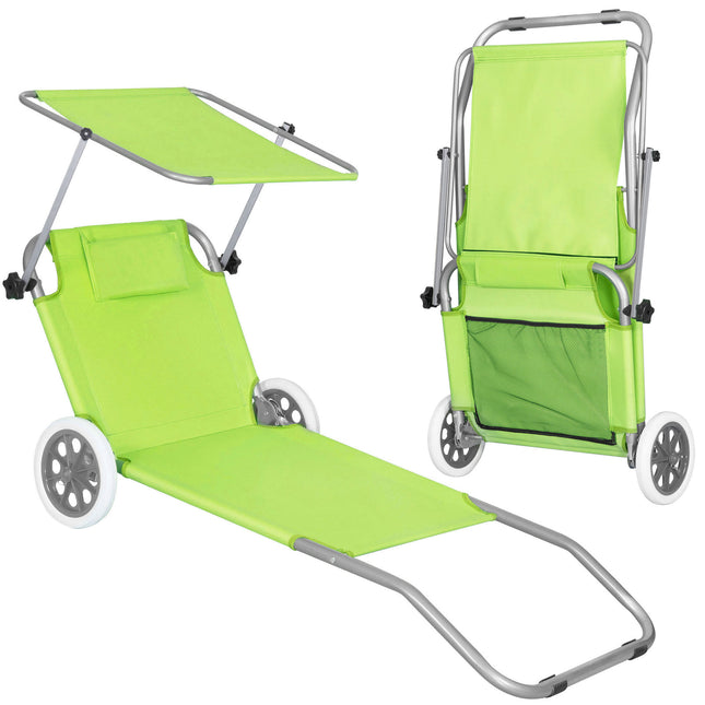 Ligstoel | Ligbed | Verstelbaar | Ergonomische Vorm | Groen