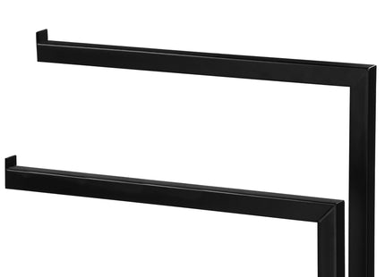 Handdoekrek | Metaal/Hout | Staand | Zwart
