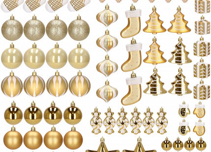 Kerstballen | 77 Stuks | Goud/Wit