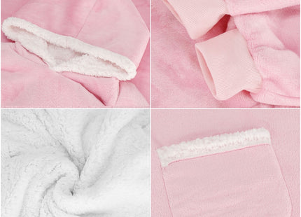 Hoodie Deken | Deken Met Mouwen | One Size | Roze