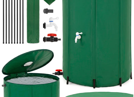 Regenton - Regenwatertank - Opvouwbaar - Met Kraan - 2 Kranen - 500 L
