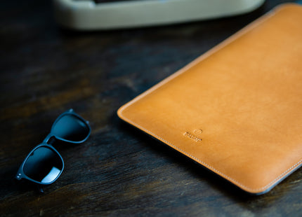 Leren Laptop Sleeve - Voor MacBook Pro 14 Inch - Laptophoes - Bruin