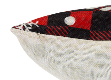 Sierkussenhoes | Kussenhoes | Kussensloop | Woonaccessoires | 40 x 40 cm | 4 Stuks | Kerstpatronen