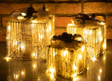 Kerstverlichting | Geschenkdozen 3 stuks | Batterij