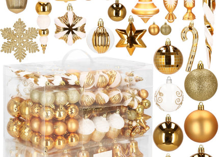 Kerstballen | 153 Stuks | Goud/Wit