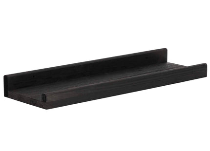 Wandplank - Boekenplank - Ophangbaar - Kruidenplank- Zwart - Grenenhout - 10 Kg - 50 cm - 2 Stuks