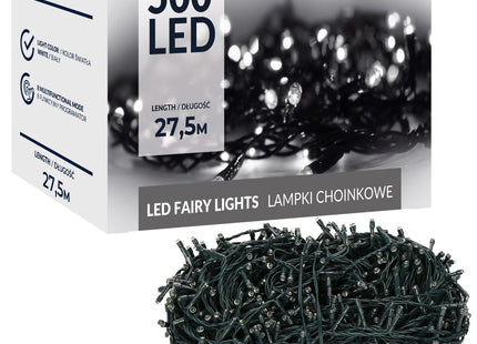 Kerstverlichting | 27,5 m | 500 LED | Koud Wit | 8 Lichtfuncties