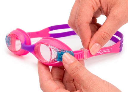 Duikbril - Zwembril - Kinderduikbril - Inclusief Oordoppen En Neusklem - Verstelbaar - Unisex - Roze/Paars