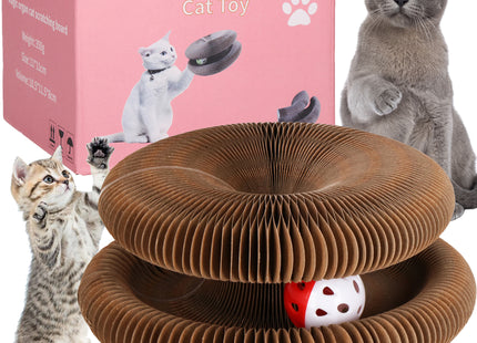 Krabpaal - Voor Katten - Meubelbescherming - Golfkarton -Balletje - Bruin