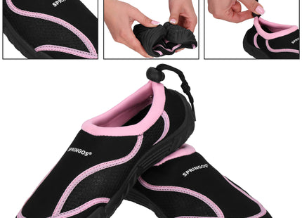 Waterschoenen - AQUA Shoes - Sneldrogend - Rubber - Unisex - Roze/Zwart - Maat 41
