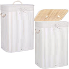 Wasmand | 100L | Bamboe | Wit/Beige