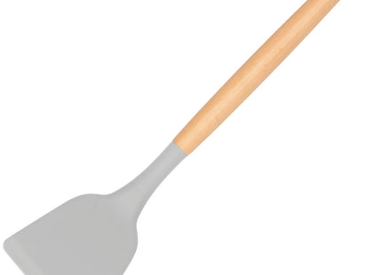 Kookgerei Set | 12 Delig | Keukengerei Siliconen Set | Bamboe/Siliconen | Grijs