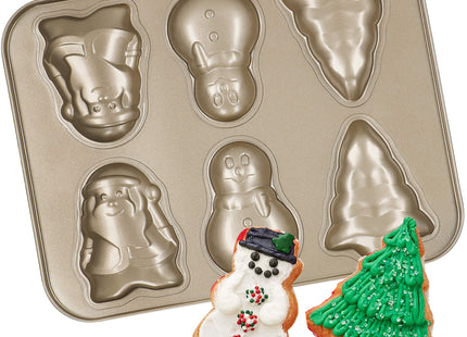 Bakvorm - Kerstkoekjes - Vormer - Kerstmis - Staal - Goud