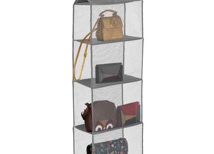 Kast Organizer | 4 Planken | Inclusief Haak | Grijs