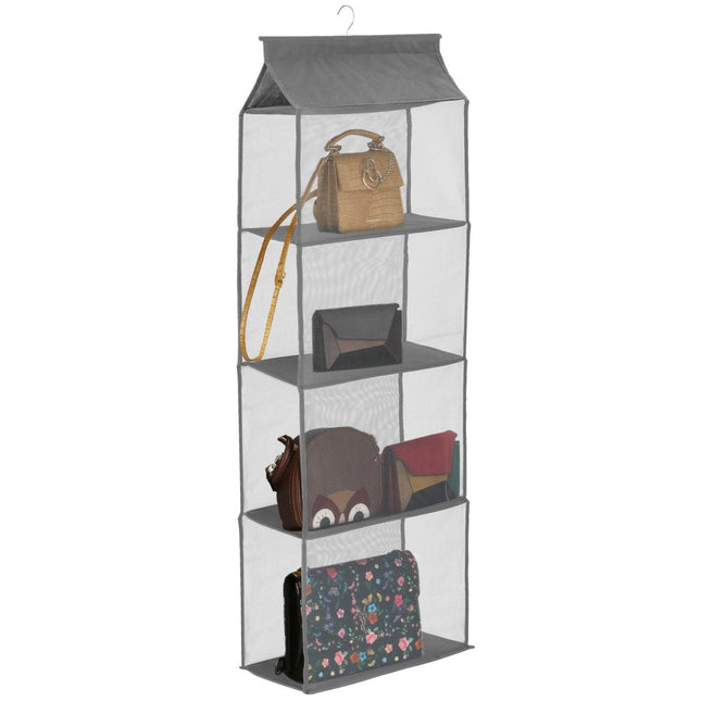 Kast Organizer | 4 Planken | Inclusief Haak | Grijs