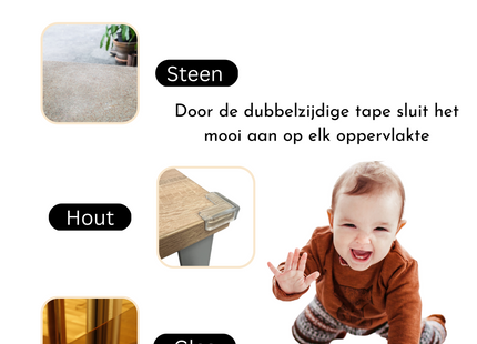Hoekbeschermers | 10 Stuks | Hoekbeschermers Tafel | Hoekbeschermers Baby | Transparant