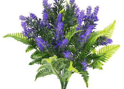 Kunstplant - Kunstbloemen- Sierboeket - Takken - Lavendel - 32 cm