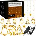 Lichtgordijn | IJspegel Verlichting | Inclusief USB En Afstandsbediening | 126 LED | Warm Wit | 3 M | Kerst