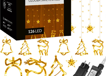 Lichtgordijn | IJspegel Verlichting | Inclusief USB En Afstandsbediening | 126 LED | Warm Wit | 3 M | Kerst