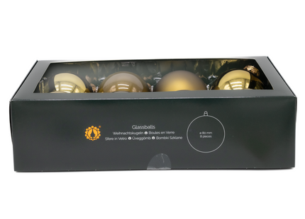Kerstballen Glas | 8 Stuks | Mix | Glas | Mat | Glans | Ceder