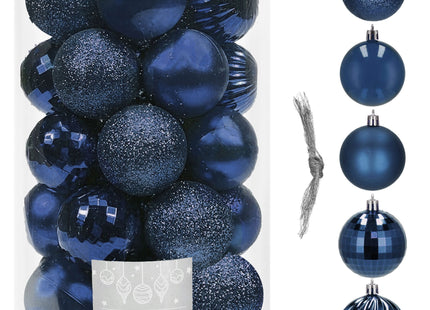 Kerstballen | 20 Stuks | 6 cm | Marineblauw