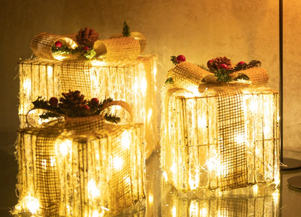 Kerstverlichting | Geschenkdozen 3 stuks | Batterij