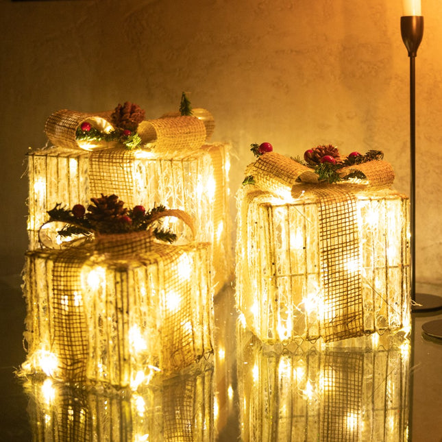 Kerstverlichting | Geschenkdozen 3 stuks | Batterij