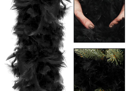 Kerstboa | Kerstslinger | 1.8 m | Zwart