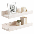 Wandplank - Boekenplank - Ophangbaar - Kruidenplank- Wit- Grenenhout - 10 Kg - 30 cm - 2 Stuks