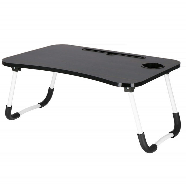 Laptoptafel | Bedtafel | Tablethouder | Laptopstandaard | 60 x 40 cm | Zwart Hout