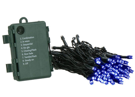 Kerstverlichting | 10,5 m | Batterij | 100 LED | Blauw
