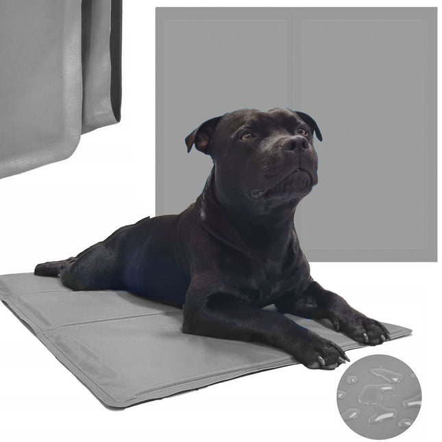 Koelmat Hond | Actieve Verkoelende Gel | 65 x 50 cm | Grijs